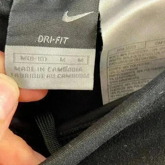 Nike dri fit‎ leggings cropped stretchy mesh detail elastic waist. Medium - Picture 4 of 5